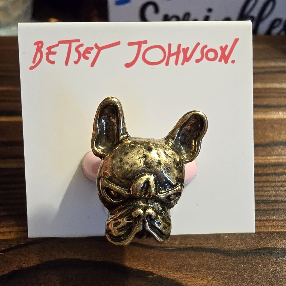 Betsey Johnson Frenchie Ring! Stretch ring! Fits most! - Picture 4 of 11